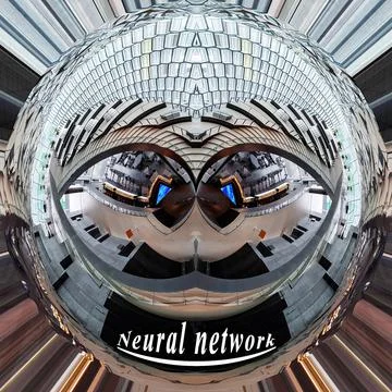 Symbol neural network artificial intelligence concept Stock Photos