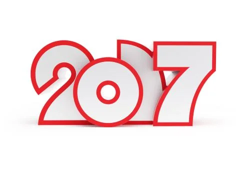 Symbol of new year 2017 Stock Illustration
