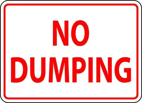 Symbol No Dumping Sign Illustrazione stock