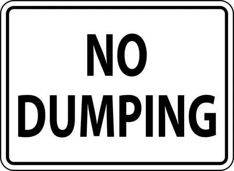 Symbol No Dumping Sign Illustrazione stock