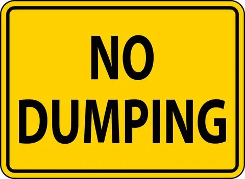 Symbol No Dumping Sign Illustrazione stock