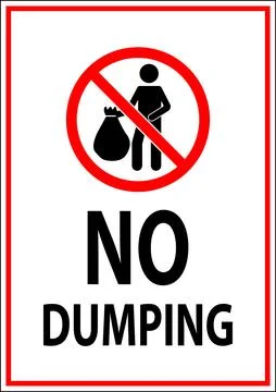 Symbol No Dumping Sign Illustrazione stock