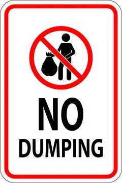 Symbol No Dumping Sign Illustrazione stock