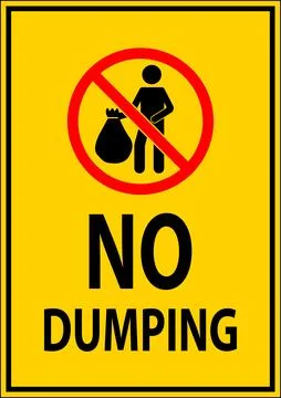 Symbol No Dumping Sign Illustrazione stock