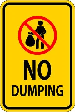 Symbol No Dumping Sign Illustrazione stock