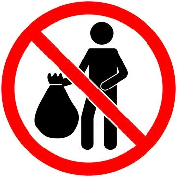 Symbol No Dumping Sign Illustrazione stock