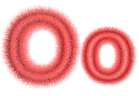 Symbol "O" from wool Stock Illustration