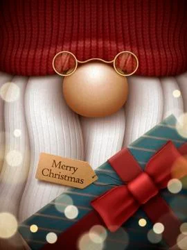 Symbol of old santa Stock Illustration
