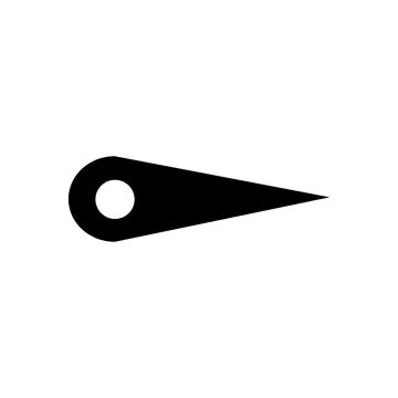 Symbol or icon of a pointer or direction pointer. Stock Illustration