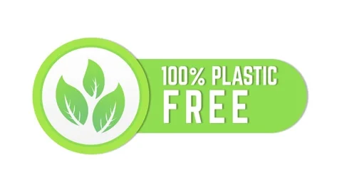 Symbol or logo no plastic use. Plastic free Stock Footage 331512719