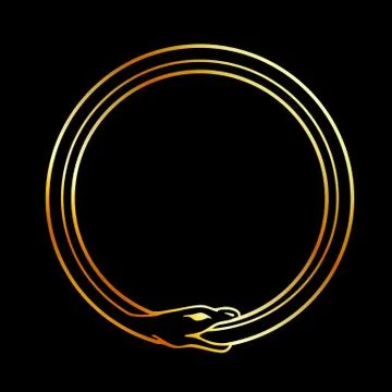 The symbol of Ouroboros snake  Stock Illustration