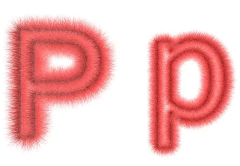 Symbol "P" from wool Stock Illustration