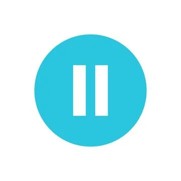 Symbol Pausa, pause icon button. From blue icon set. Stock Illustration