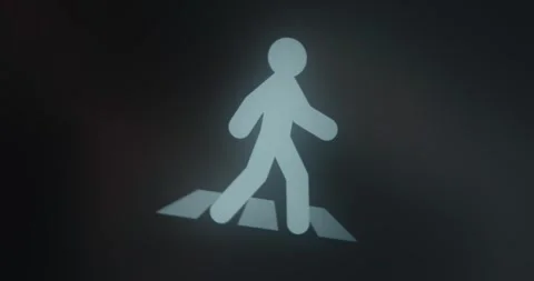 Symbol of a pedestrian crossing Stock Footage 314011219