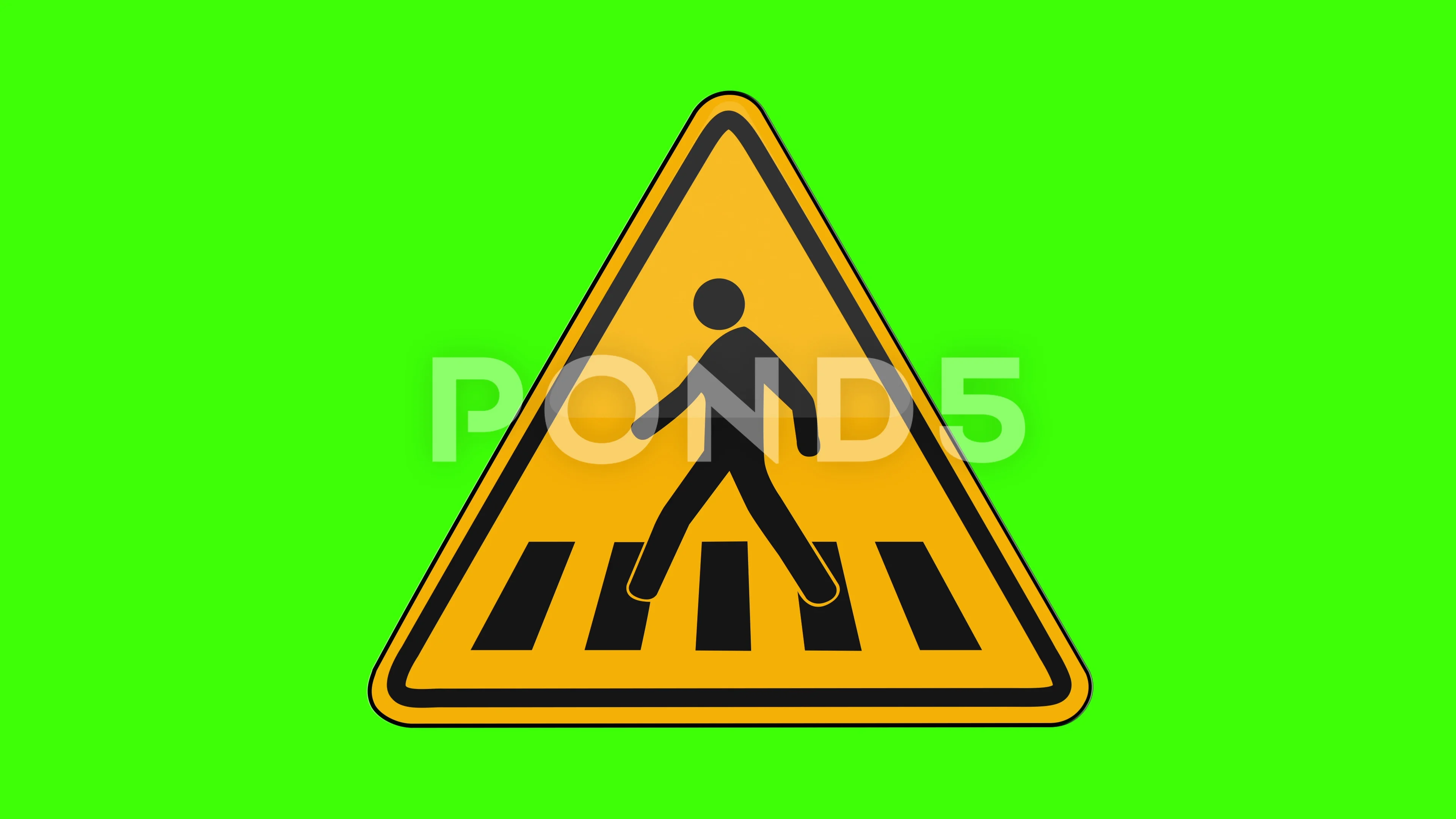 Zebra crossing, pedestrian cross warning traffic road sign in blue