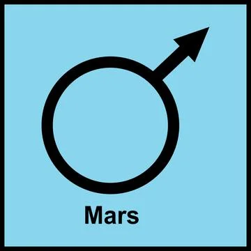 Symbol of the planets,Mars Stock Illustration