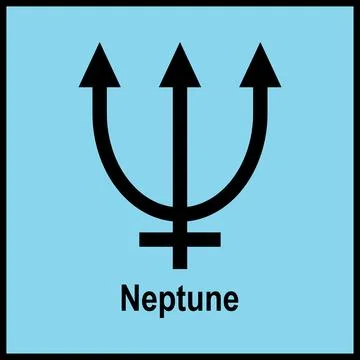 Symbol of the planets,Neptune Stock Illustration