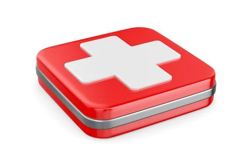 Symbol plus on white background. Isolated 3D illustration Stock Illustration