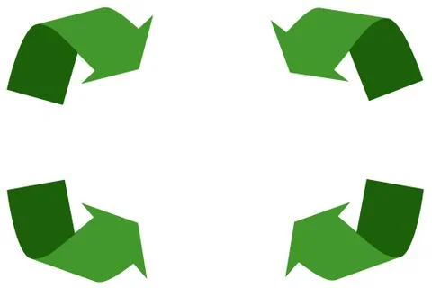 The symbol of processing and recerculation in the form of four curved arrows Stock Illustration