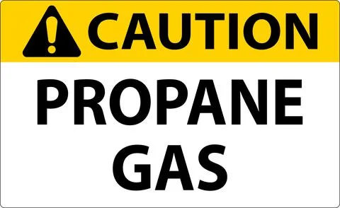 Symbol Propane Caution Label, Propane Gas Sign Stock Illustration