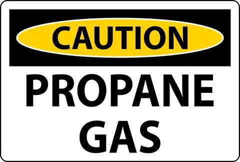 Symbol Propane Caution Label, Propane Gas Sign Stock Illustration