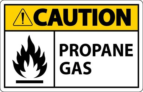 Symbol Propane Caution Label, Propane Gas Sign Stock Illustration