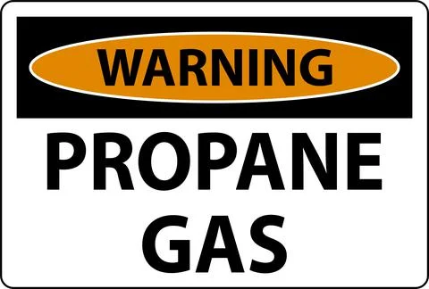 Symbol Propane Warning Label, Propane Gas Sign Stock Illustration