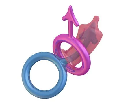 Symbol protected homosexual intercourse Stock Illustration