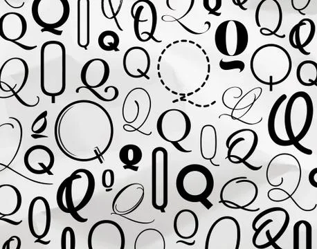Symbol q pattern Illustrazione stock