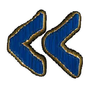 Symbol quotation marks made of industrial metal 3D 스톡 일러스트