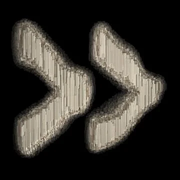 Symbol quotation marks made of industrial metal 3D 스톡 일러스트