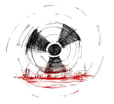 Symbol of radiation Stock Illustration