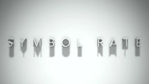 Symbol rate 3D title animation with shadows on a white background Stock Footage 297216385