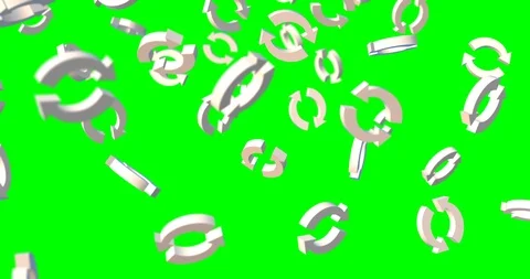 Symbol of recycling falling Stock Footage 102549009