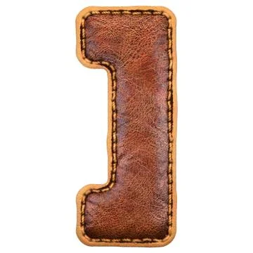 Symbol right bracket made of leather. 3D render font with skin texture on white Illustrazione stock