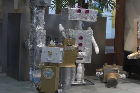 Symbol for a robot and artificial intelligence Stock-Fotos