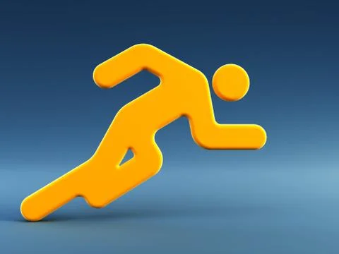 Symbol of the running man Illustrazione stock