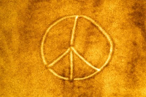 Symbol on the sand Stock Photos