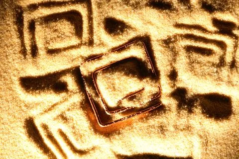 Symbol On Sand Stock Photos
