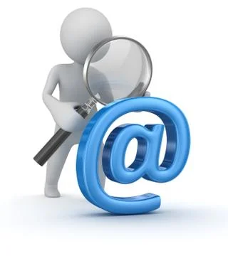 At symbol searching Stock Illustration