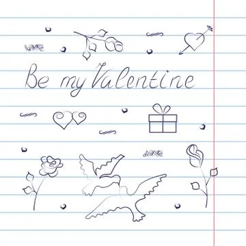 Symbol set for Valentines Day Stock Illustration
