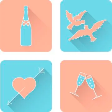 Symbol set for Valentines Day Stock Illustration