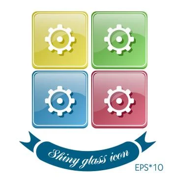 Symbol settings. cogwheel, icon setting and repair Stock Illustration