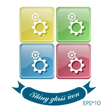 Symbol settings. cogwheel, icon setting and repair Illustrazione stock