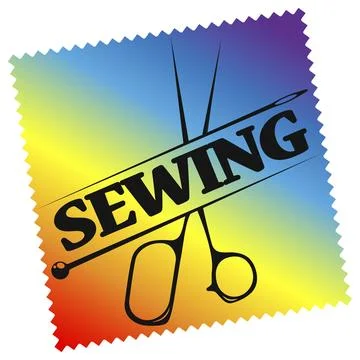 Symbol for sewing on a colored background Stock Illustration