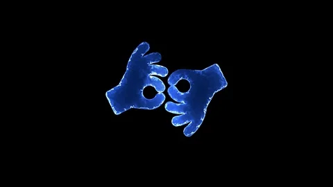 Symbol Sign language interpreting, solid... | Stock Video | Pond5