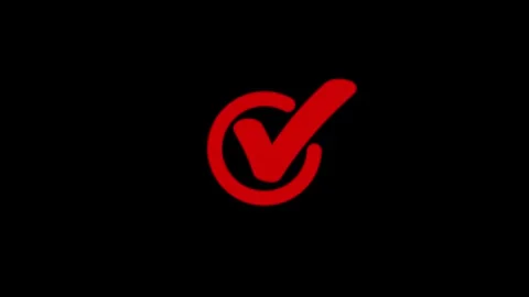 Symbol of simple check mark animation, Animated Checkmark for Indicating Su.. Vídeos de archivo 307722047