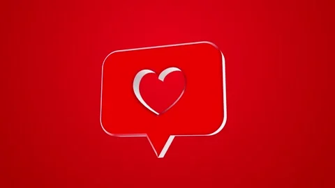 Like   symbol of the social network internet red bg Stock Footage 148645086