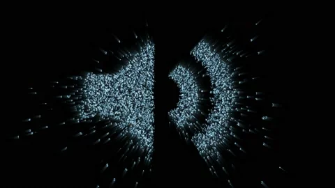A symbol of sound in digital space Stock Footage 99267187
