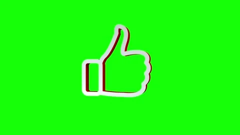 Like Symbol Spins Loop Seamless on White, Black and Green Screen Background, Stock Footage 139015055